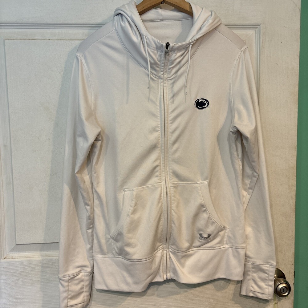 Under Armour Women's Penn State Zip Front Hoodie Jacket Sz M Blue Athleisure